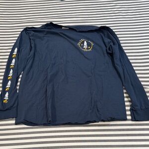 LG Navy Crewneck Tee with Red & White Logo Patch